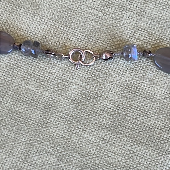 Artisan Handmade Iolite Beaded Necklace - Picture 4 of 5